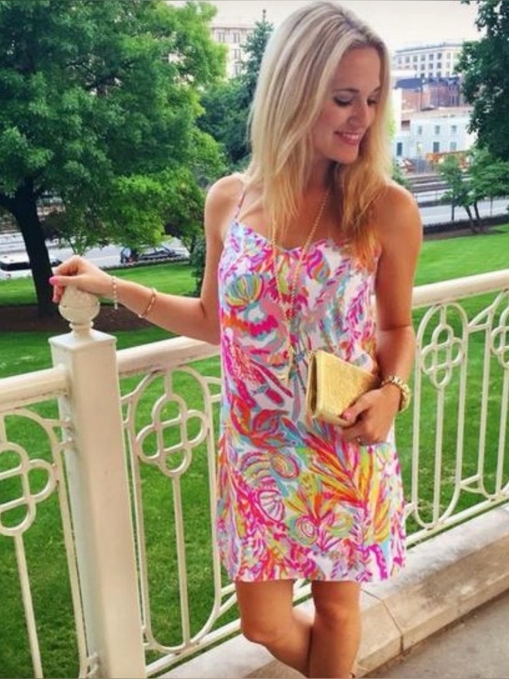 Lilly Pulitzer Silk Scuba to Cuba Mini Dusk Slip Dress Size XS Resort Cruise